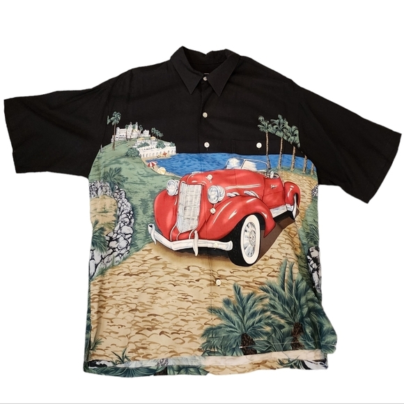 Tori Richard Auburn Speedster Classic Car short sleeve button down shirt. Large - Picture 2 of 13
